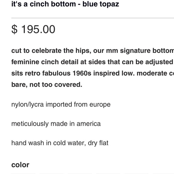 Malia Mills “It’s a Cinch” Purple Bikini Bottom Size 10 - Picture 8 of 8